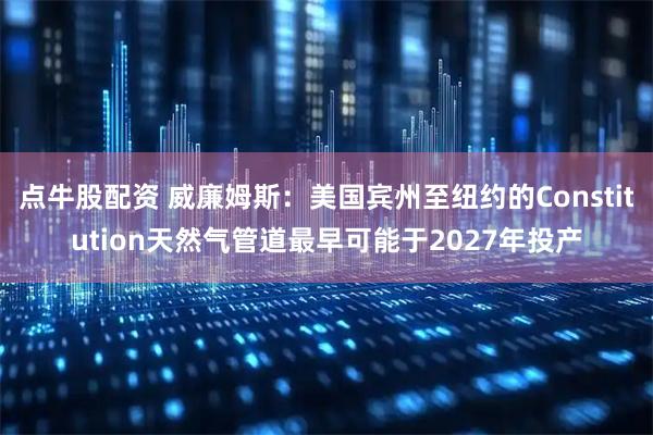 点牛股配资 威廉姆斯：美国宾州至纽约的Constitution天然气管道最早可能于2027年投产